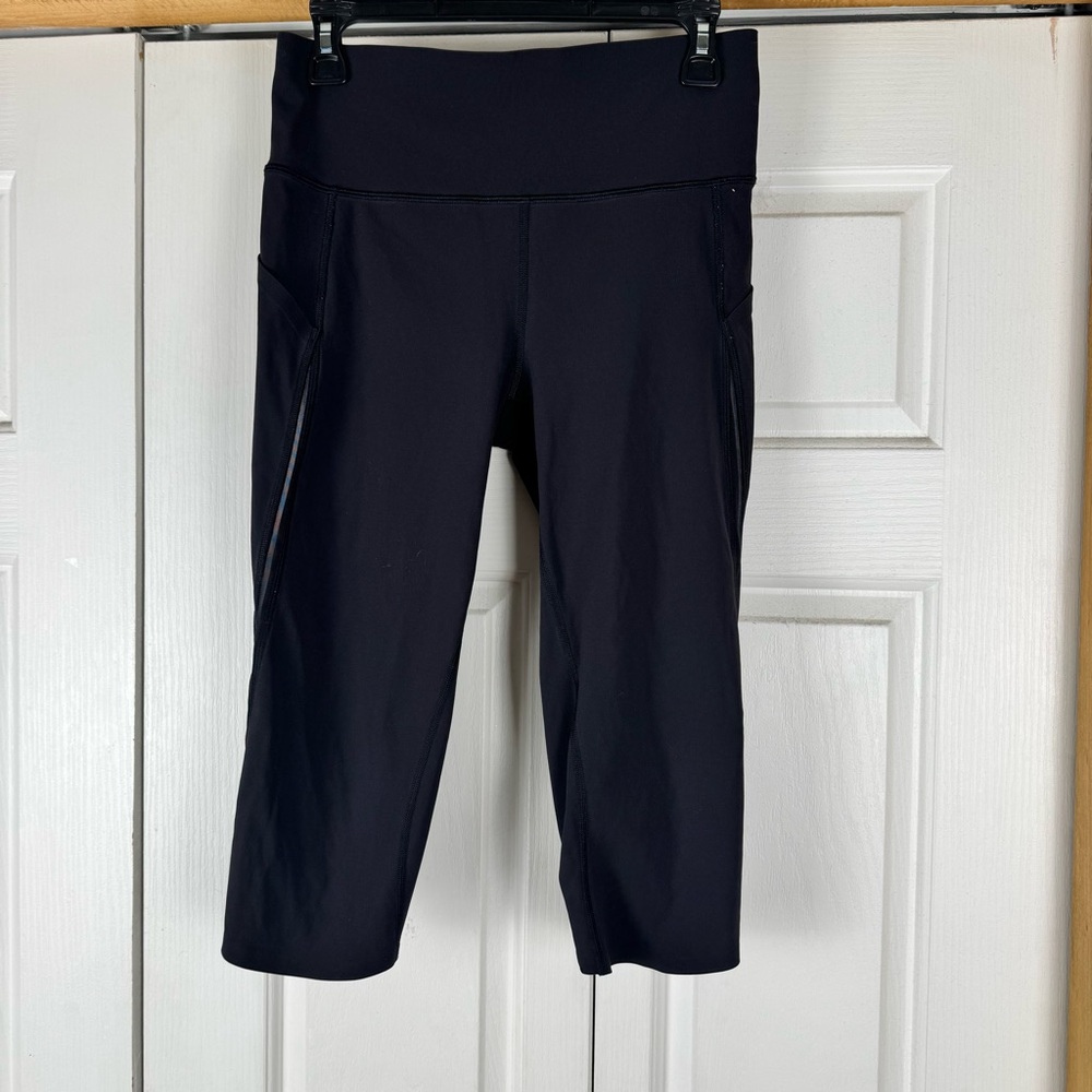 Lululemon Cropped Leggings with Mesh Detail